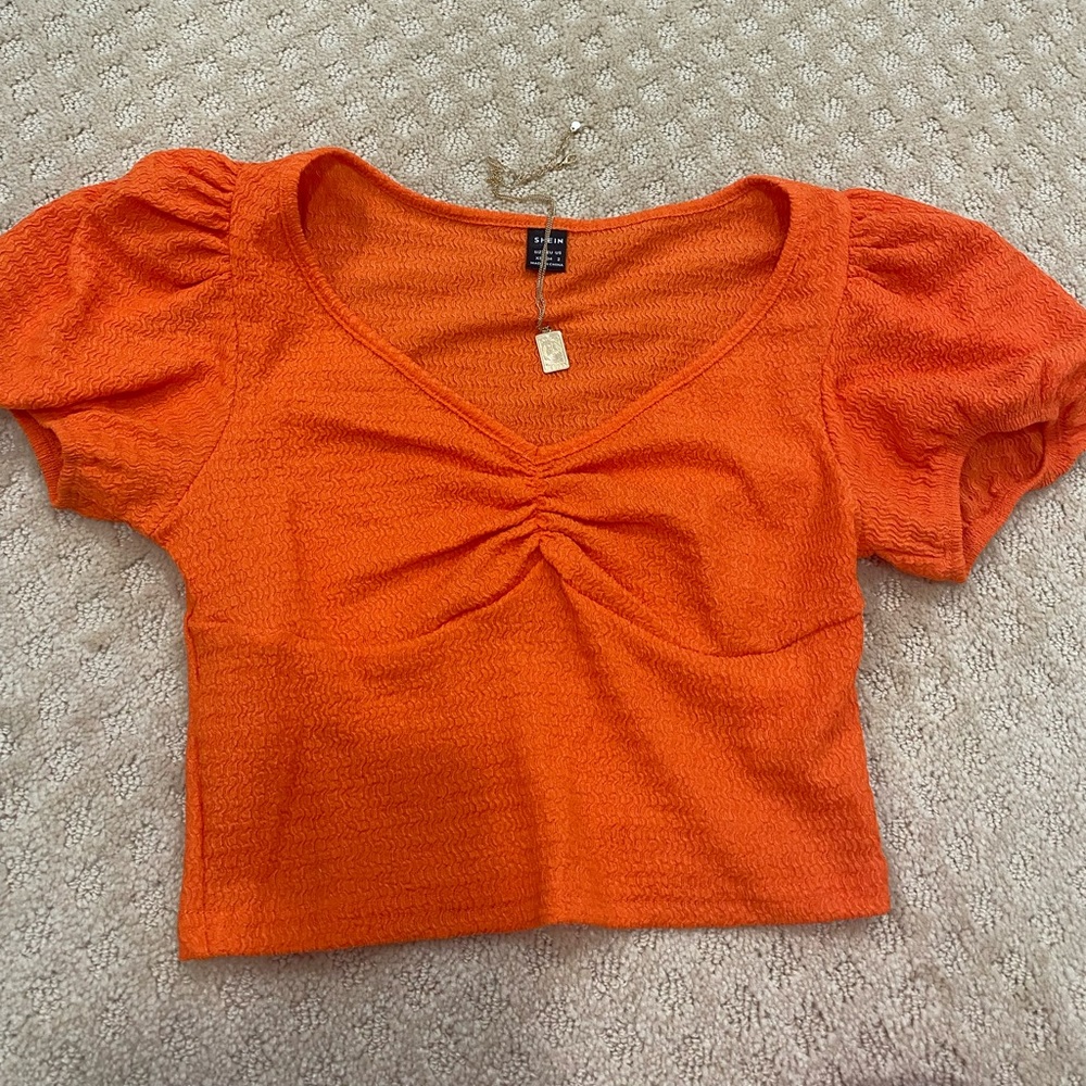 orange cute night out shirt
